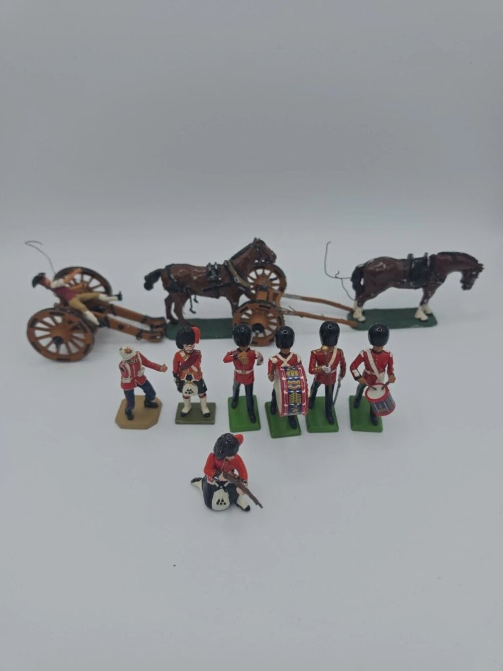 Vintage Large Lot Of Misc Toy Lead Metal Soldiers & Horses Britains Ltd. As-Is